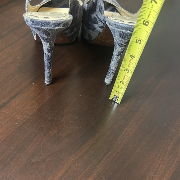 Enzo Angiolini Grey and Black Animal Print Slingback Platform 5” Heels Size 8 - Picture 5 of 16